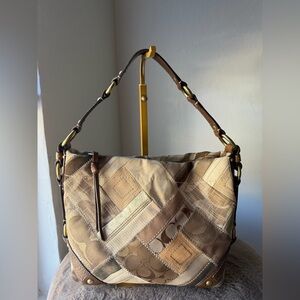 2008 Coach Brown Patchwork Carly Bag